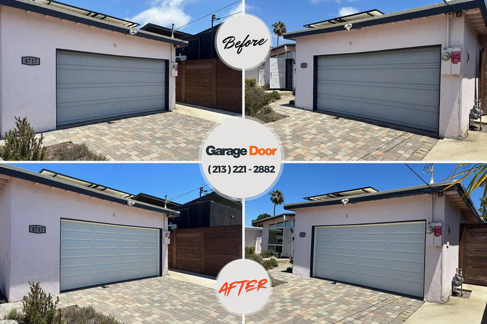 Before and after: garage door repair Kimberly, ID